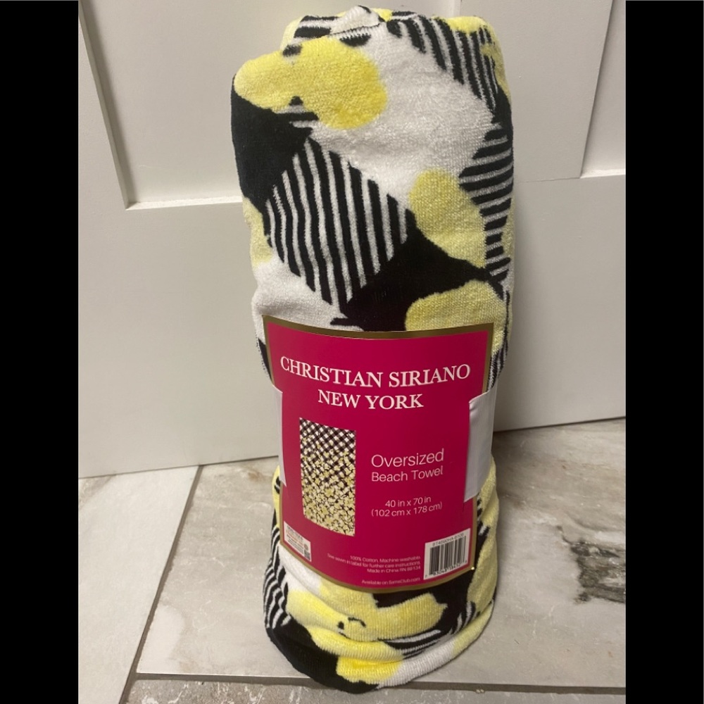 NWT Christian Siriano beach towel